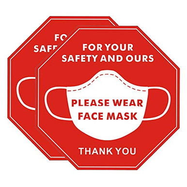 Uflashmi Please Wear Mask Sign Sticker Wear a Mask Sign Decal for ...