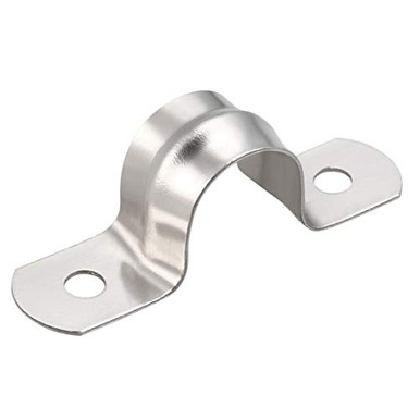 uxcell 14mm-0.55"- Rigid Pipe Strap 2 Holes 304 Stainless Steel Tension ...