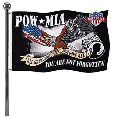 Bandiera USA 3x5 Piedi – POW MIA Eagle – Never Forgotten – Militare – Trade Winds