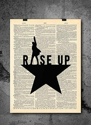 Hamilton Broadway Rise Up Star - Silhouette Art - Authentic Upcycled ...