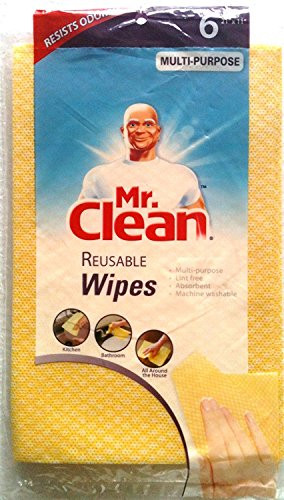 Mr. Clean Multi-Purpose Machine Washable Reusable Cleaning Wipes -6 ...