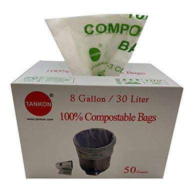 50 Count 8 Gallon Tankon Compostable Trash Bags 8 Gallon 30 50-count-8-gallon-tankon-compostable-trash-bags-8-gallon-30