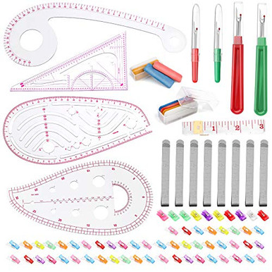 Ripper Ruler 4 Styles Tailor Ruler Sewing Set French Curve Metric Rulers Sewing ...
