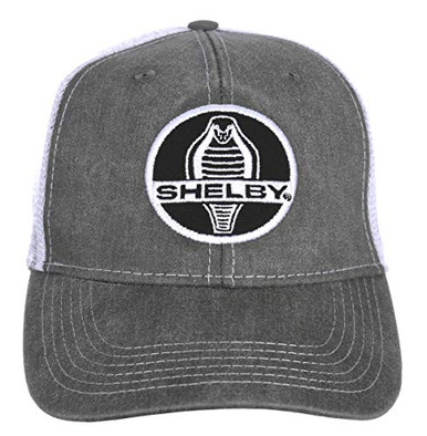 Checkered Flag Mens Shelby Cobra Cap Adjustable Mesh Back Trucker Hat ...