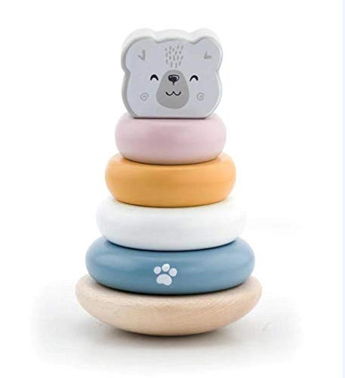 MODERNGENIC Geometric Wooden Animal 'Polar Bear' Stacker Stacking and ...