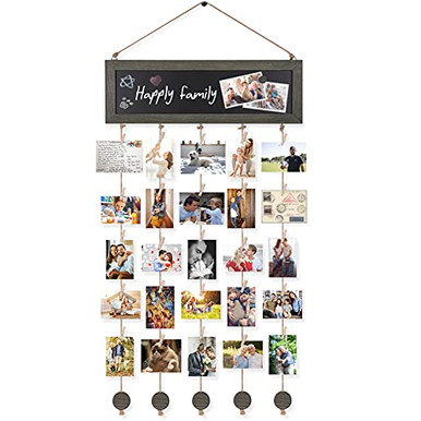 Bikoney Picture Frames Collage Photo Hanging Display Picture Board Wood ...