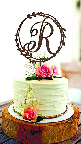 Delia32Agnes R Cake Topper Initial Cake Topper Letter R Cake Topper ...