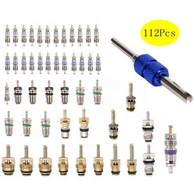 102Pcs Car Air Conditioning Valve Core Kit, Auto AC Repair Complete Tool Box Set, A