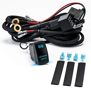 Wiring Harness 2 Leads Wire 12V 40A Rocker Switch Fuse Power Relay