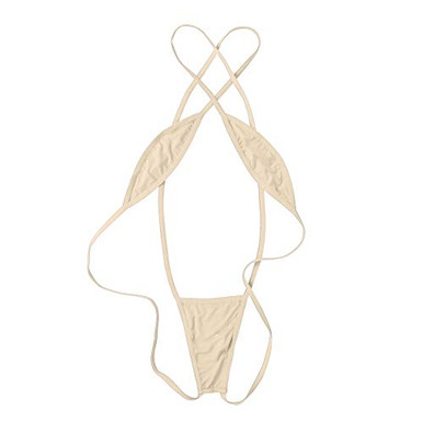 JEEYJOO Women's Sexy One Piece G-String Sling Shot Bodysuit Micro