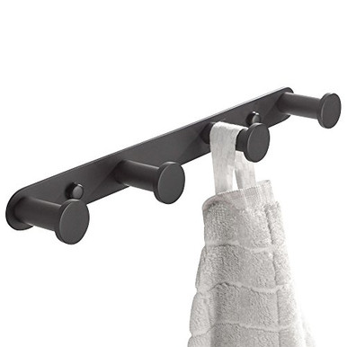 Bath Robe Hanger Rack BigBig Home Black Bathroom Robe Hook Rack Wall Towel Hanger for Coat ...