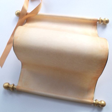 Wide Scroll Wide blank aged parchment scroll for handwritten calligraphy gold ...