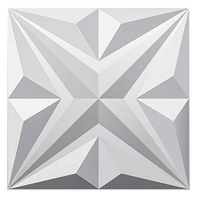Art3dwallpanels 3D Wall Panels Star Textured White PVC Wall Panels for ...