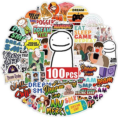 100Pcs Dream SMP Stickers Waterproof Trendy Dream Team Vinyl Sticker ...