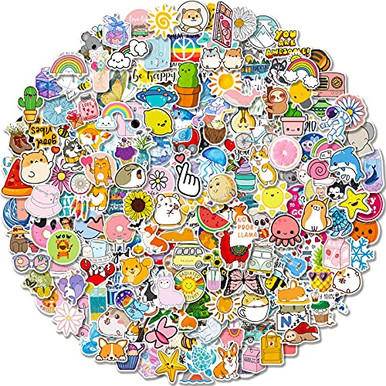 Water Bottle Stickers 200 Pcs-Pack Waterproof Cute Vinyl Aesthetic Vsco ...