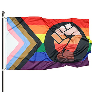 Fist Progress Pride Flag Rainbow 3 x 5 Feet Flag Gay Lesbian ...