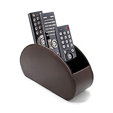 Fosinz Remote Control Holder Organizer Leather Control Storage TV ...