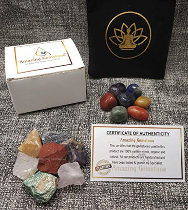 Chakra Stones and Crystals Set of 14 Pieces Natural Healing Crystal ...