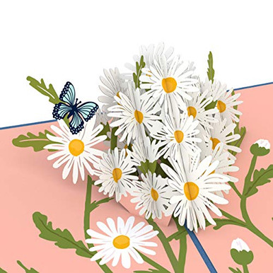 Lovepop Daisies with Blue Morpho Butterfly Pop Up Card - 3D Cards ...