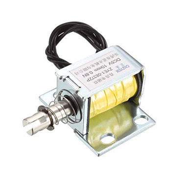 12V DC Push-Pull Linear Solenoid – Open Frame Electromagnet, 120Ω Resistance, Connector Style