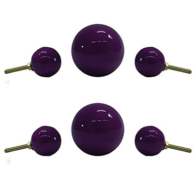 Set of 6 Acrylic Kitch Lilac Knob Kitchen Cabinet Cupboard Door Dresser ...