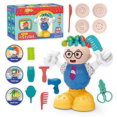 Pony Toy Crazy Barber Shop Playdough Tools Stylist Hair Salon Pretend ...