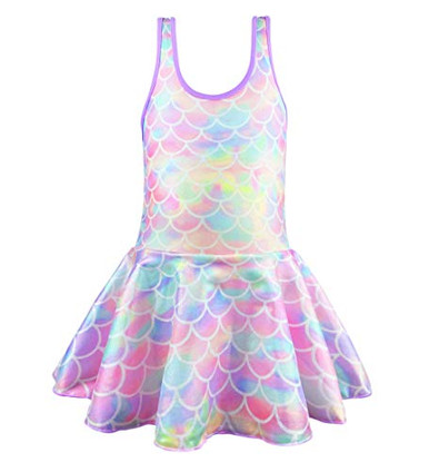 Girls Rainbow Unicorn Long Sleeve Sunsuit
