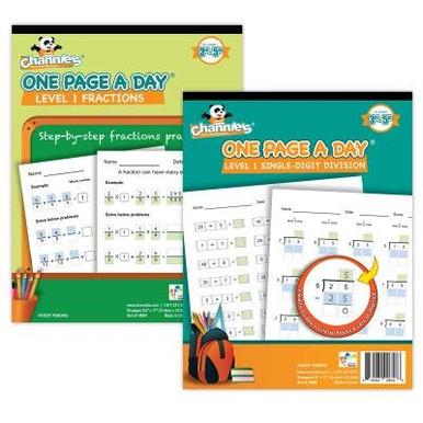 Channie s Visual One Page A Day Beginning Fractions plus Division Math ...
