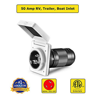 50 Amp RV Twist Lock Male Power Inlet Receptacle ETL Listed NEMA SS2 ...