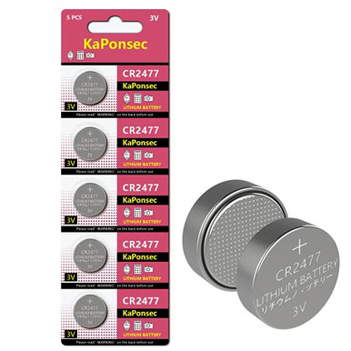 Loopacell CR2477 3V Lithium Coin Cell Batteries (5-Pack)