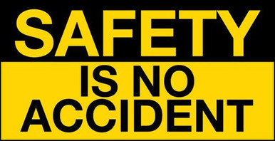 American Vinyl Yellow and Black Safety is NO Accident Sticker -Business ...