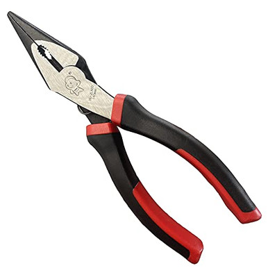 TOOLUTION 9-Inch Needle Nose Locking Pliers – CRV Steel Jaws, Non-Slip TPR Grips, For Automotive & Electronics