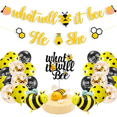 Erprobeen What Will It Bee Gender Reveal Party Supplies Bumble Bee Cake ...