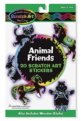 Scratch Art Magic Animal Friends 20 Piece Sticker Kit - Warehousesoverstock