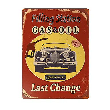 Gas Oil Station Retro Vintage Metal Sign Wall Decor Metal Iron Tin Sign ...
