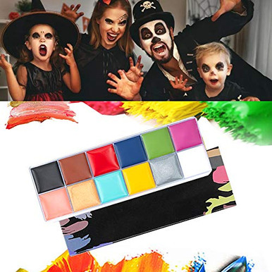 Face and Body Paint Oil 12 Colors Waterproof Professional Oil Based ...