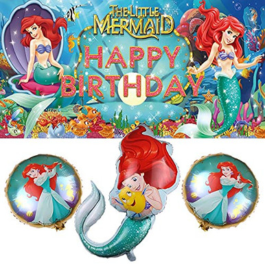 The Little Mermaid Party Decorations | Ariel | Supplies | Banner ...