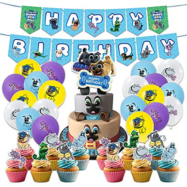 Puppy Dog Pals Party Supplies 46PCS Cute Cartoon Decorations for Kids ...