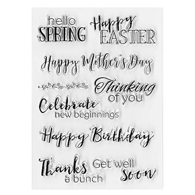 Words Clear Stamps Blessing Words Stamp Silicone Stamp Cards Thanking ...