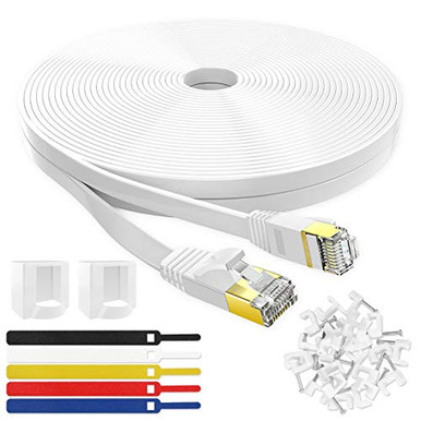 CAT6 Ethernet Cable 100FT with Shielded Gold Shell RJ45 Connector for ...