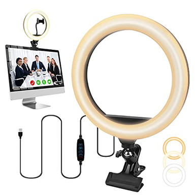 Laelr Selfie Ring Light, 10'' Video Conference Lighting with Clamp ...