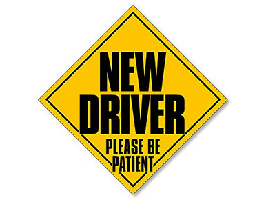 AV Diamond Shaped New Driver Please Be Patient Sticker -Safe Caution ...