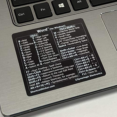 SYNERLOGIC Microsoft Word -for Windows- Cheat Sheet Reference Guide ...