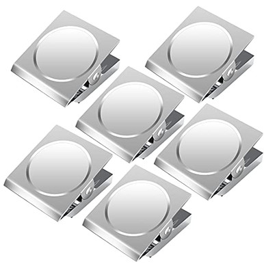 Grwanpen 6 Pack Magnetic Clips Stainless Steel Magnetic Clip, Clip ...