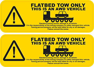 StickerTalk Flatbed Tow Only Vinyl Stickers, 1 Sheet of 2 Stickers, 6