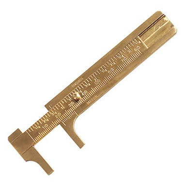 1 Piece Brass Vernier Caliper Brass Sliding Vernier Caliper Mini Brass ...