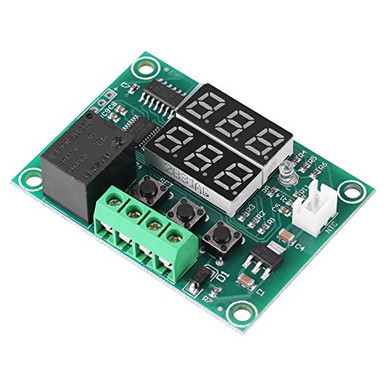 Akozon Digital DC 12V Dual LED Display Temperature Controller Sensor ...