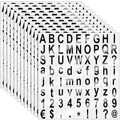 Maxx Letters/numbers 12 Sheets Self-Adhesive Vinyl Letters Numbers Kit Mailbox Letters and ...