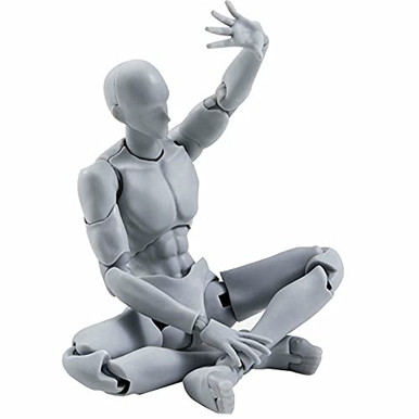 Body Base Moveable Artists Sketch Movable Limb Action Figure Model with Display Base and ...