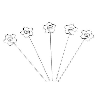 100Pcs DIY Flower Shape Metal Wire Memo Card Photo Picture Paper Note ...